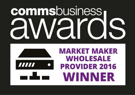 Comms Business 2016 Marketing Maker Wholesale Provider Winner
